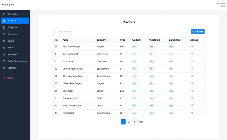 Restaurant & Online Ordering System